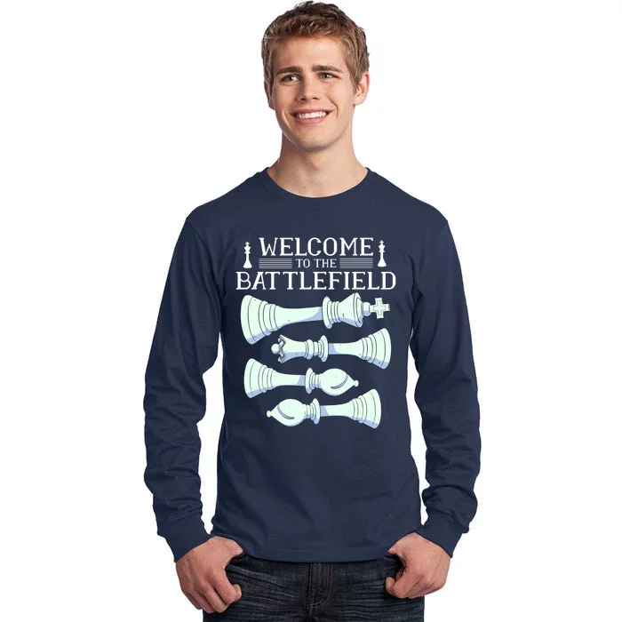 Cool Chess Welcome To The Battlefield Tall Long Sleeve T-Shirt