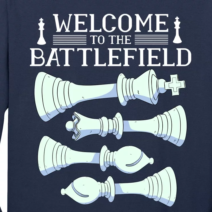 Cool Chess Welcome To The Battlefield Tall Long Sleeve T-Shirt