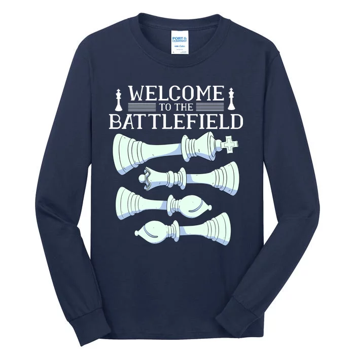 Cool Chess Welcome To The Battlefield Tall Long Sleeve T-Shirt