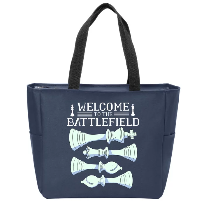 Cool Chess Welcome To The Battlefield Zip Tote Bag