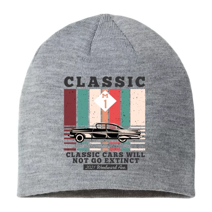 Classic Cars Will Not Go Extinct 2021 Woodward Ave M1 8 1/2in Sustainable Knit Beanie