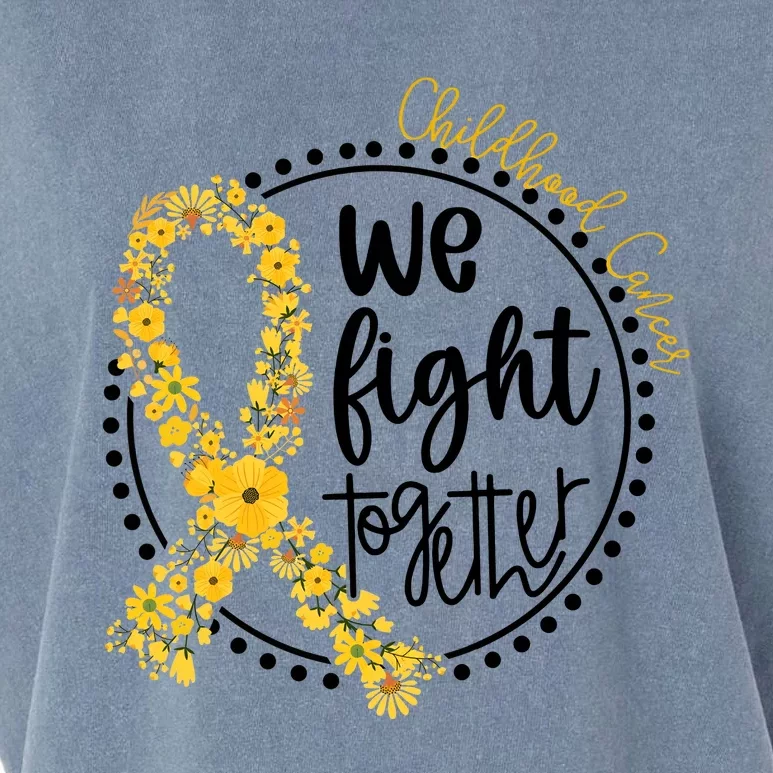 Childhood Cancer We Fight Together Garment-Dyed Women's Muscle Tee