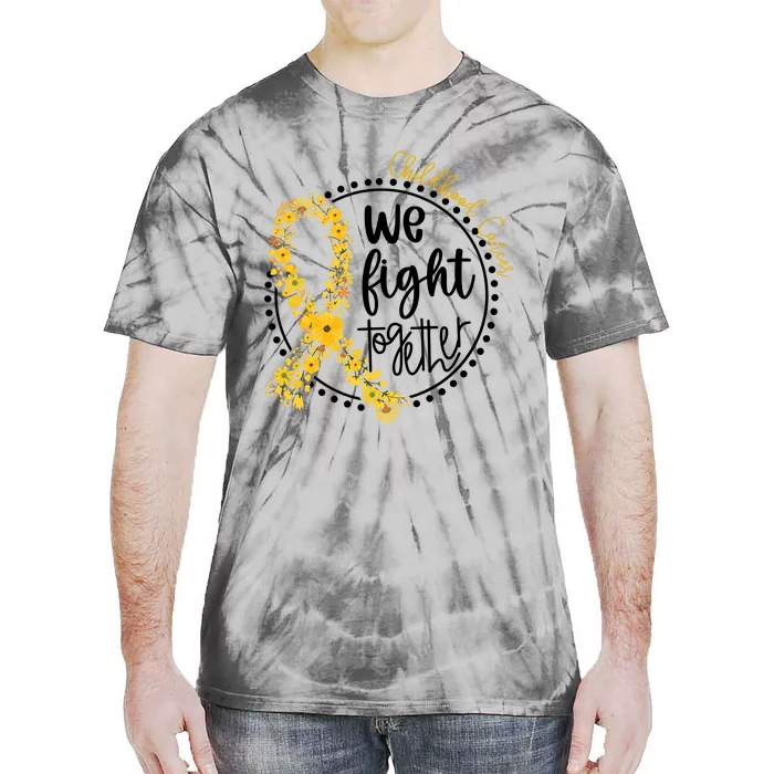 Childhood Cancer We Fight Together Tie-Dye T-Shirt