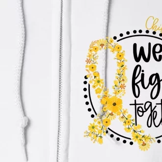 Childhood Cancer We Fight Together Full Zip Hoodie