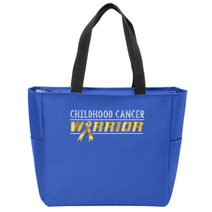 Childhood Cancer Warrior Gift Zip Tote Bag