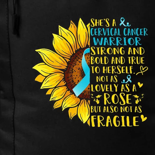 Cervical Cancer Warrior Sunflower Support Cervical Cancer Daily Commute Backpack