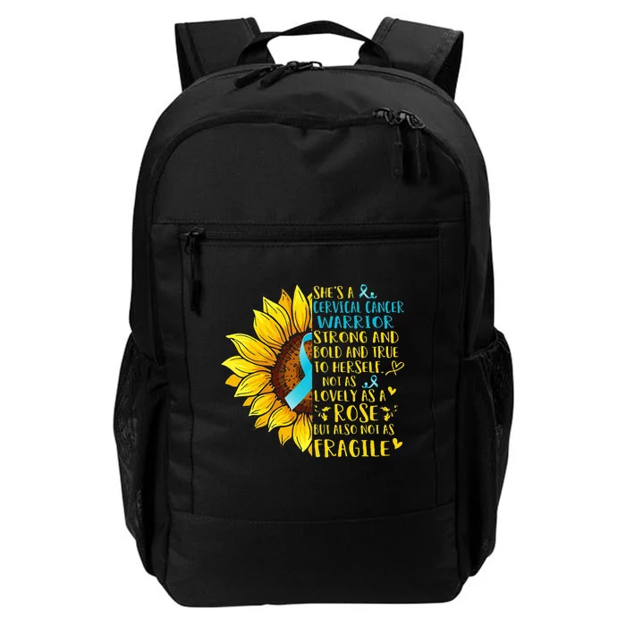 Cervical Cancer Warrior Sunflower Support Cervical Cancer Daily Commute Backpack