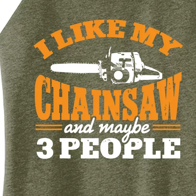 Chainsaw Carving Woodworking Logger Carpentry Woodworker Women’s Perfect Tri Rocker Tank