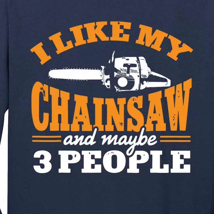 Chainsaw Carving Woodworking Logger Carpentry Woodworker Tall Long Sleeve T-Shirt