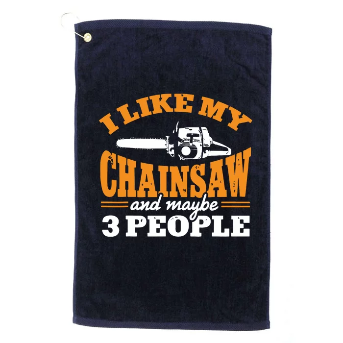 Chainsaw Carving Woodworking Logger Carpentry Woodworker Platinum Collection Golf Towel