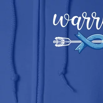 Colon Cancer Warrior Colon Cancer Awareness Meaningful Gift Full Zip Hoodie