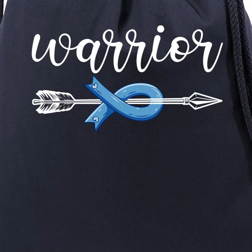 Colon Cancer Warrior Colon Cancer Awareness Meaningful Gift Drawstring Bag