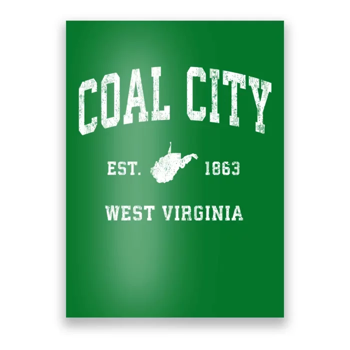 Coal City West Virginia Wv Vintage Athletic Sports Poster