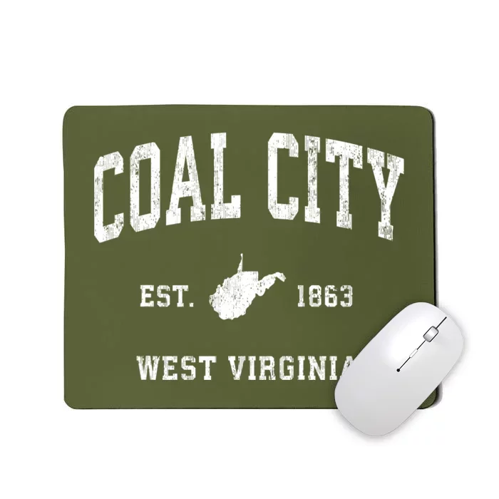 Coal City West Virginia Wv Vintage Athletic Sports Mousepad