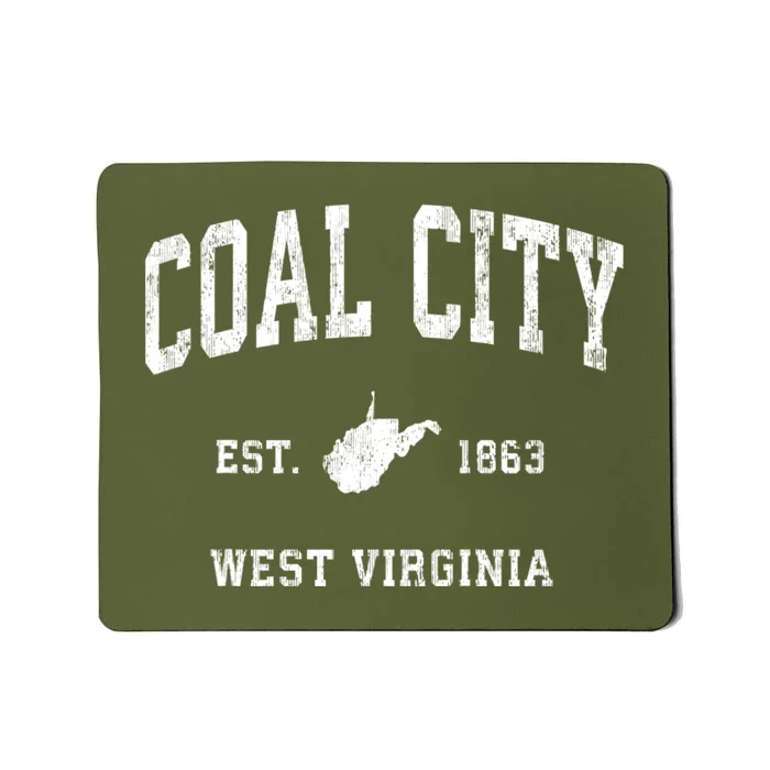 Coal City West Virginia Wv Vintage Athletic Sports Mousepad