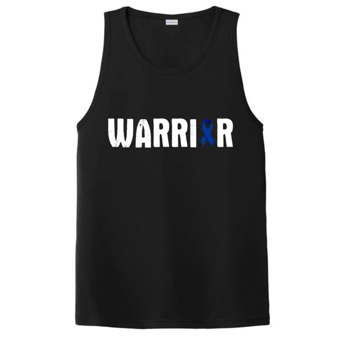 Colon Cancer Warrior Gift Awareness Fighter Quote Saying Cool Gift Performance Tank