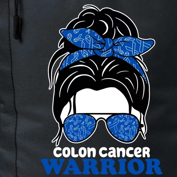 Colon Cancer Warrior Hair Bun Awareness Daily Commute Backpack