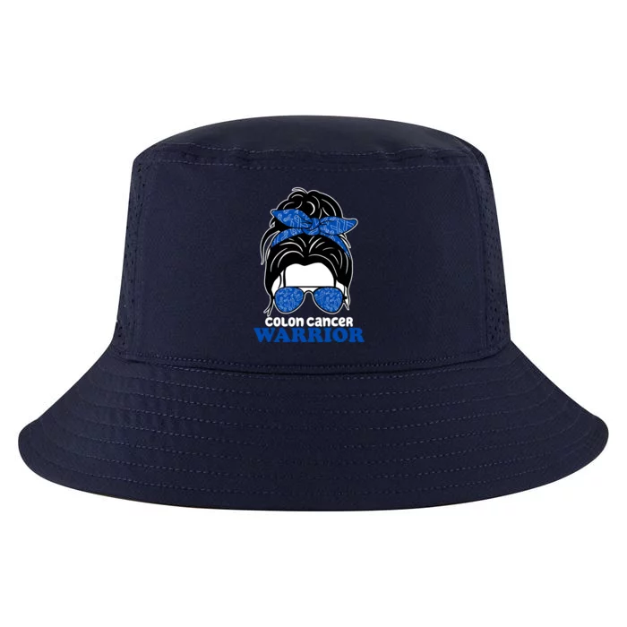 Colon Cancer Warrior Hair Bun Awareness Cool Comfort Performance Bucket Hat