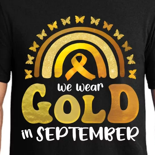 Childhood Cancer We Wear In September Gold Pajama Set