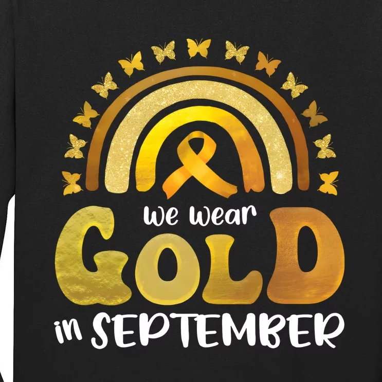 Childhood Cancer We Wear In September Gold Tall Long Sleeve T-Shirt