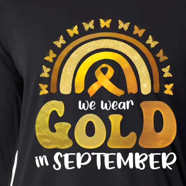 Childhood Cancer We Wear In September Gold Cooling Performance Long Sleeve Crew