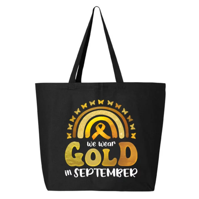 Childhood Cancer We Wear In September Gold 25L Jumbo Tote