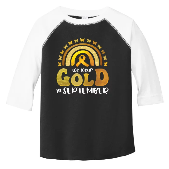 Childhood Cancer We Wear In September Gold Toddler Fine Jersey T-Shirt