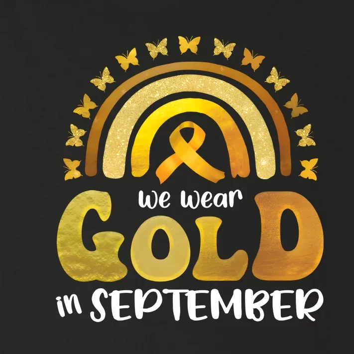 Childhood Cancer We Wear In September Gold Toddler Long Sleeve Shirt