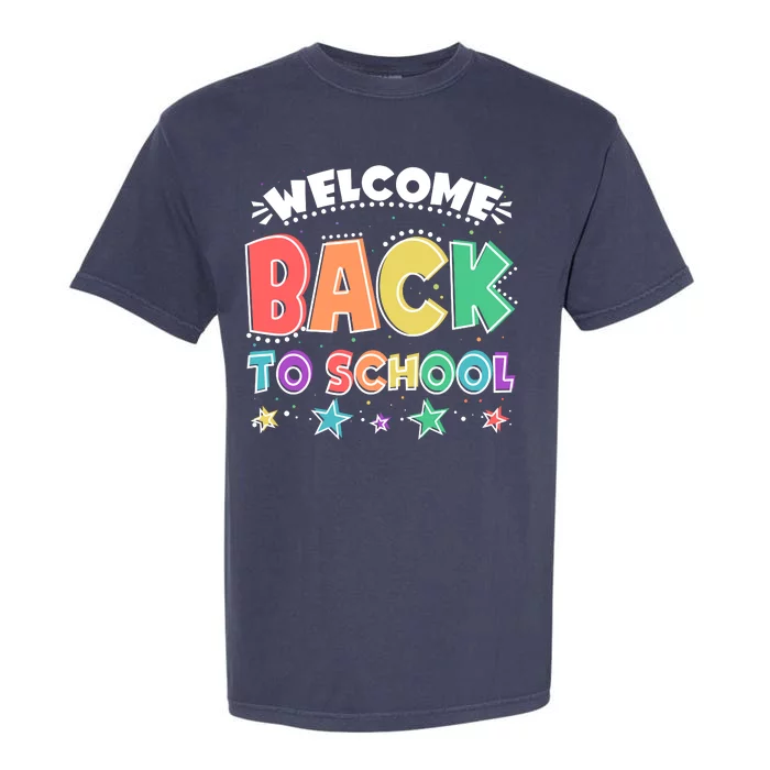 Cute Colorful Welcome Back To School Garment-Dyed Heavyweight T-Shirt