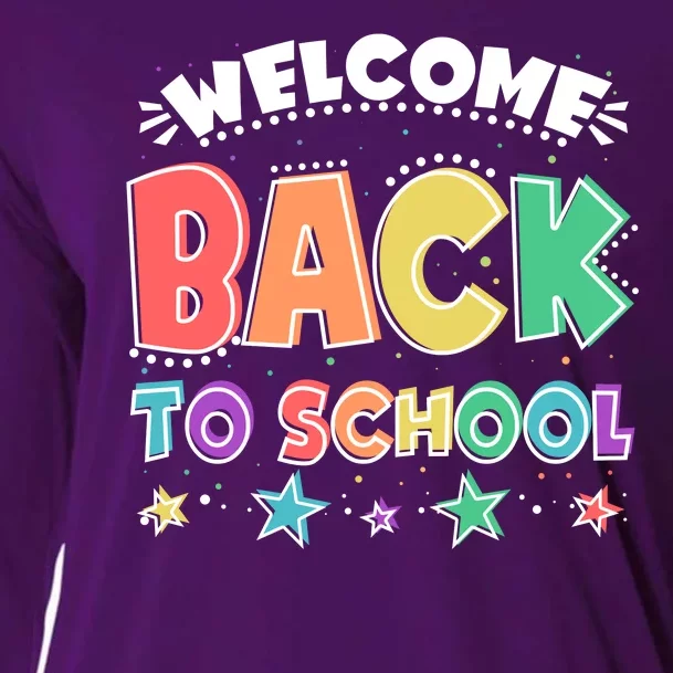 Cute Colorful Welcome Back To School Cooling Performance Long Sleeve Crew