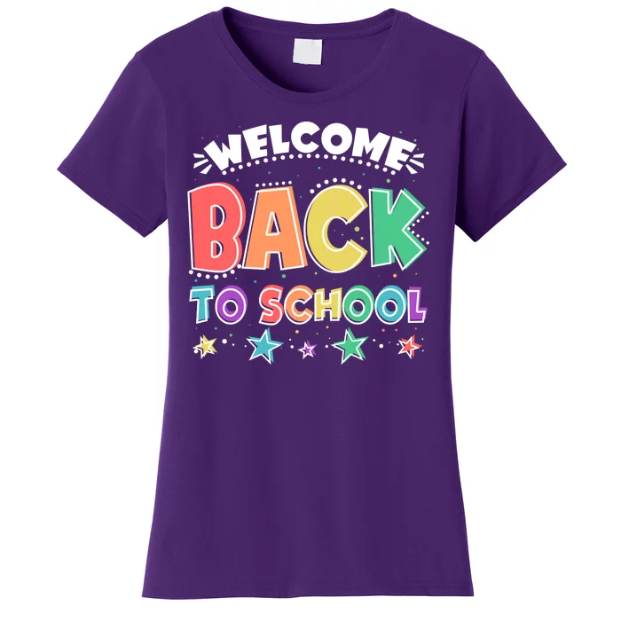 Cute Colorful Welcome Back To School Women's T-Shirt