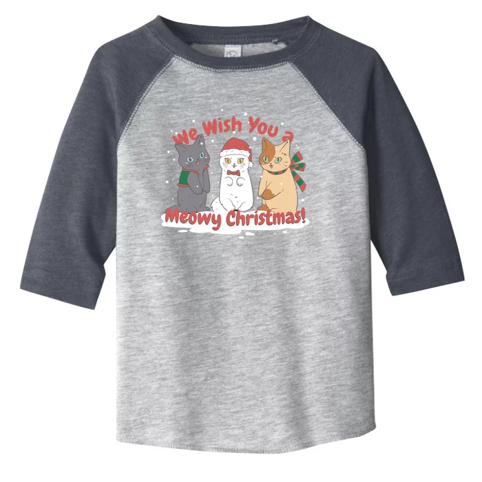 Christmas Cat We Wish You Xmas Santa Hat Merry Christmas Great Gift Toddler Fine Jersey T-Shirt