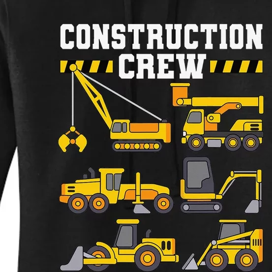 Construction Crew Worker Excavator Women's Pullover Hoodie