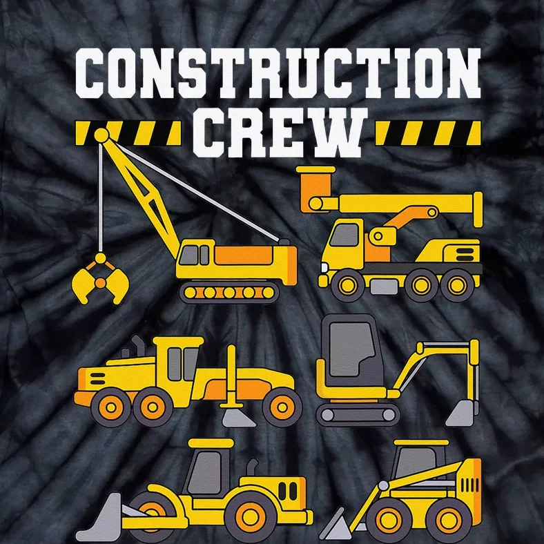 Construction Crew Worker Excavator Tie-Dye T-Shirt