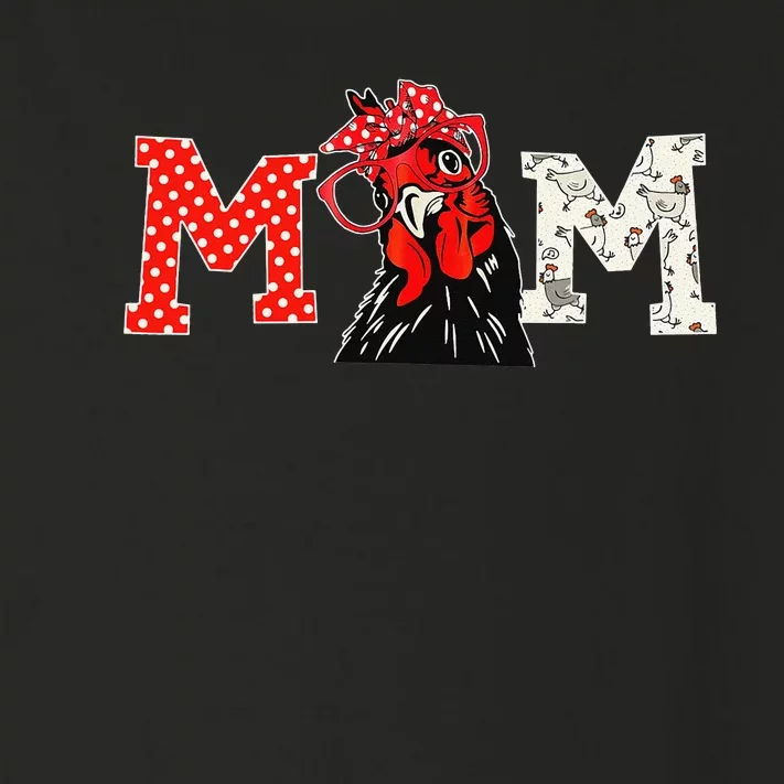 Cute  Chicken with Bandana Headband and Glasses Toddler Long Sleeve Shirt