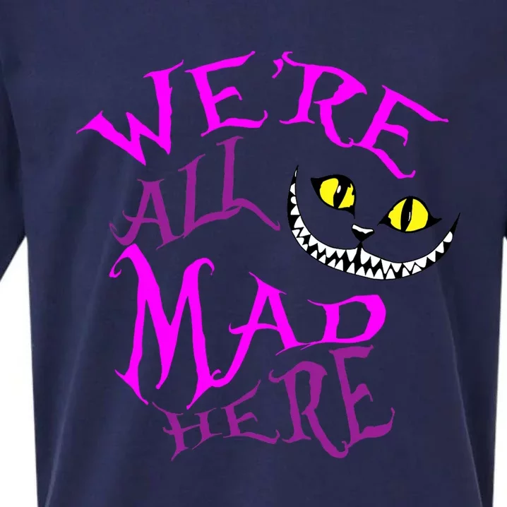 Cheshire Cat WeRe All Mad Here Sueded Cloud Jersey T-Shirt