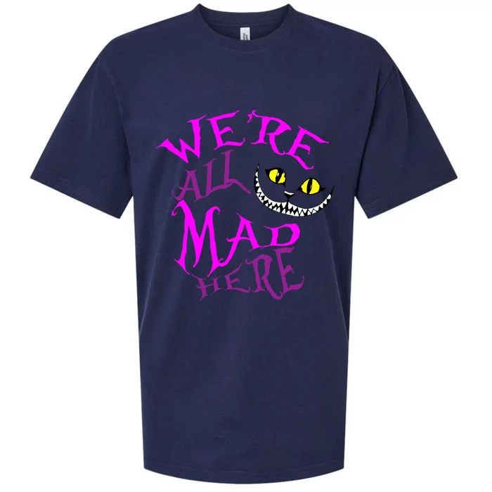 Cheshire Cat WeRe All Mad Here Sueded Cloud Jersey T-Shirt