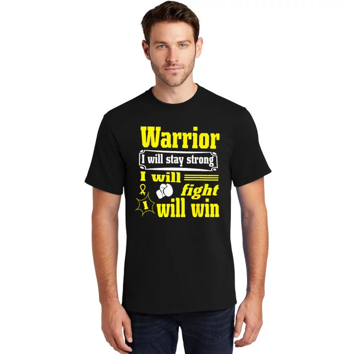 Childhood Cancer Warrior I Will Stay Strong I Will Fight Tall T-Shirt