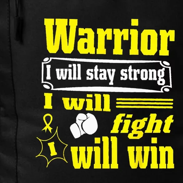 Childhood Cancer Warrior I Will Stay Strong I Will Fight Daily Commute Backpack