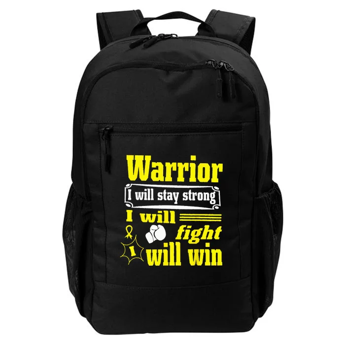 Childhood Cancer Warrior I Will Stay Strong I Will Fight Daily Commute Backpack