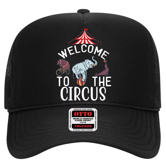 Circus Costume Wo Carnival Monday Wear Circus Staff Party High Crown Mesh Trucker Hat