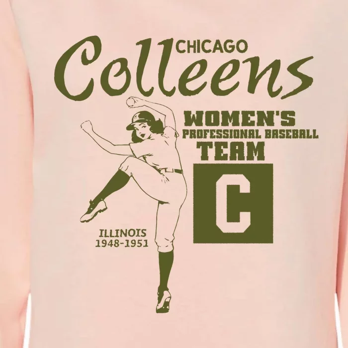 Chicago Colleens Women Professional Baseball Team 1948 Womens California Wash Sweatshirt