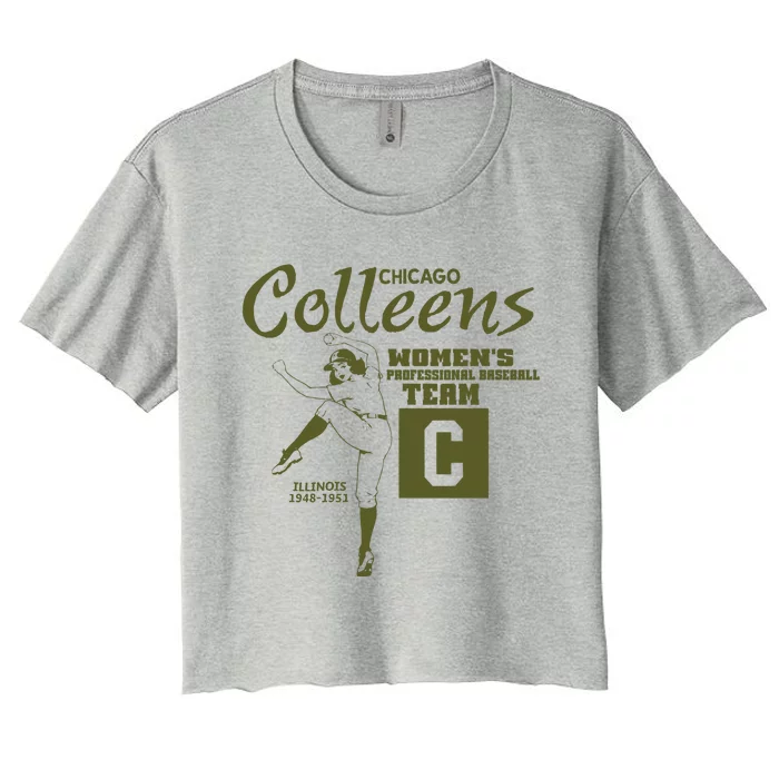 Chicago Colleens Women Professional Baseball Team 1948 Women's Crop Top Tee