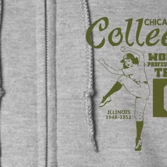 Chicago Colleens Women Professional Baseball Team 1948 Full Zip Hoodie