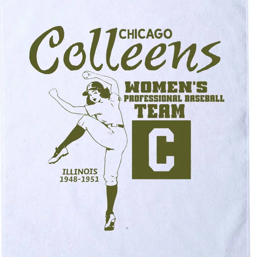 Chicago Colleens Women Professional Baseball Team 1948 Platinum Collection Golf Towel