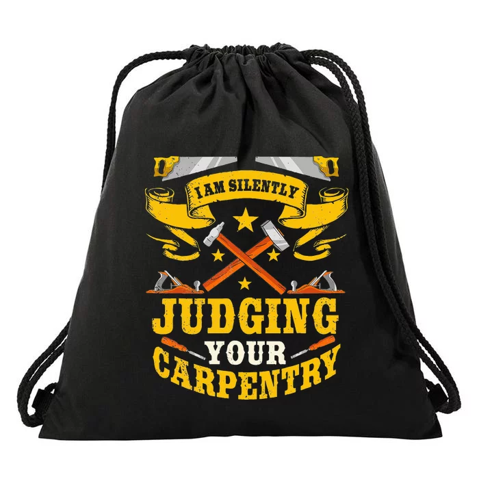 Carpentry Carpenter Woodworking Wood Workers Timber Drawstring Bag