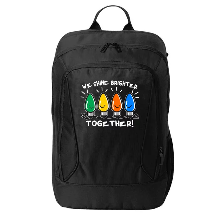 Cute Christmas We Shine Brighter Together City Backpack