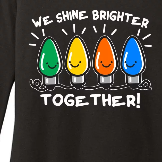 Cute Christmas We Shine Brighter Together Womens CVC Long Sleeve Shirt