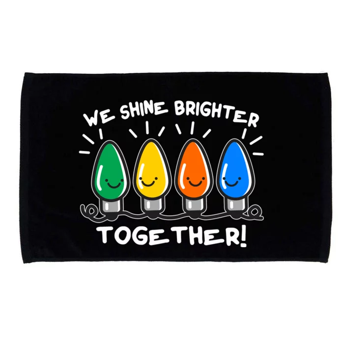 Cute Christmas We Shine Brighter Together Microfiber Hand Towel