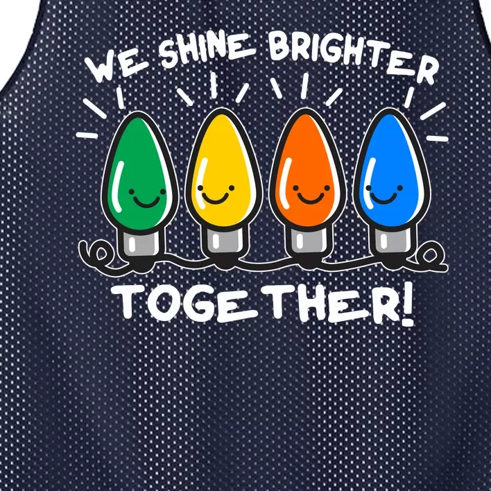 Cute Christmas We Shine Brighter Together Mesh Reversible Basketball Jersey Tank